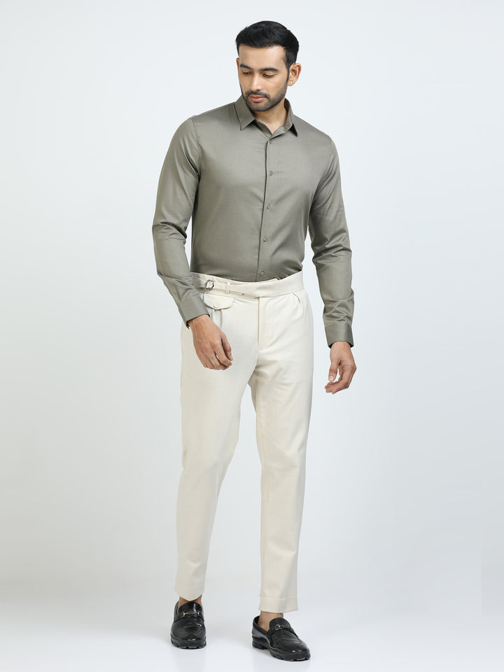 Green Checked Giza Shirt