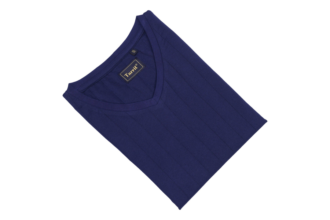Poly Cotton Spandex Short Sleeve V-Neck for Men
